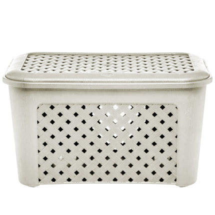 Tontarelli Portabiancheria Con Coperchio Arianna Cm.58X38X33H