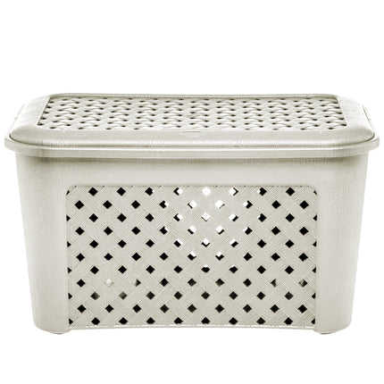 Tontarelli Portabiancheria Con Coperchio Arianna Cm.58X38X33H Tontarelli