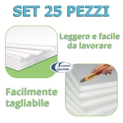 Casalinghi Sicignano Set di Lastre in Polistirolo Espanso 100x50cm | Isolamento e Imballaggio Casalinghi Sicignano