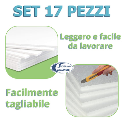 Casalinghi Sicignano Set di Lastre in Polistirolo Espanso 100x50cm | Isolamento e Imballaggio 3 cm (17 lastre) Casalinghi Sicignano