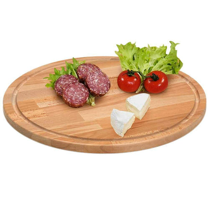 Tagliere Legno Faggio Massello Tondo Vassoio Rotondo Aperitivo Antipasto Carne