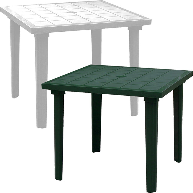 Bica Tavolo Quadrato Polipropilene Resina Weekend 80X80Cm Resistente Per Esterni