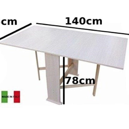 Tavolo Pieghevole Susanna Legno Cucina Pranzo Salvaspazio Monolocale 75 × 140 cm
