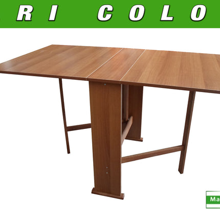Tavolo Pieghevole Susanna Legno Cucina Pranzo Salvaspazio Monolocale 75 × 140 cm