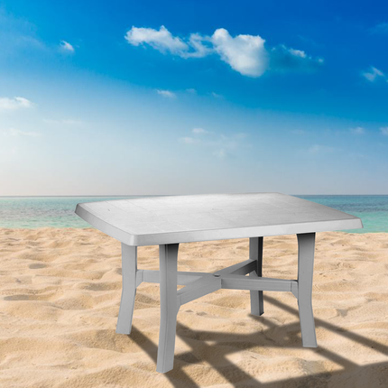 Progarden Tavolo Plastica Rettangolare Grande Da Giardino Esterni 138×88×72H Cm Resistente