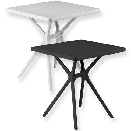 Salmar Tavolo Quadrato Da Giardino In Plastica Per Esterni Bar Ristorante 70×70×74 Cm