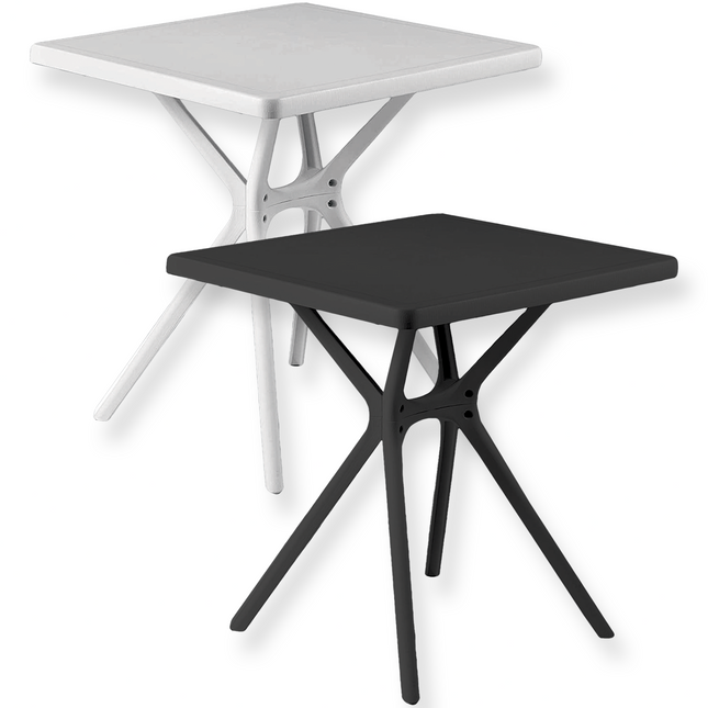 Salmar Tavolo Quadrato Da Giardino In Plastica Per Esterni Bar Ristorante 70×70×74 Cm