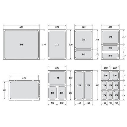 Comas Teglia Gastronorm Gn 1/1, 530X325 Mm, Acciaio Inox, Bordo Piano, Impilabile, Resistente - Bacinella Contenitore Stoccaggio Forno Banco Frigorifero - Professionale, Catering, Argento (H55 Mm) Comas