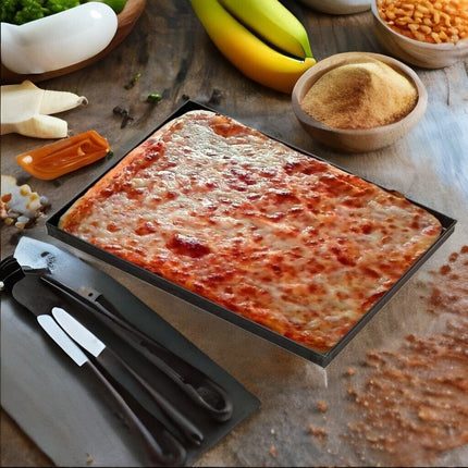 Pentalux Teglia Rettangolare Per Pizza Alta Ferro Blu Forma Forno Bassa Focaccia Parigina Pentalux