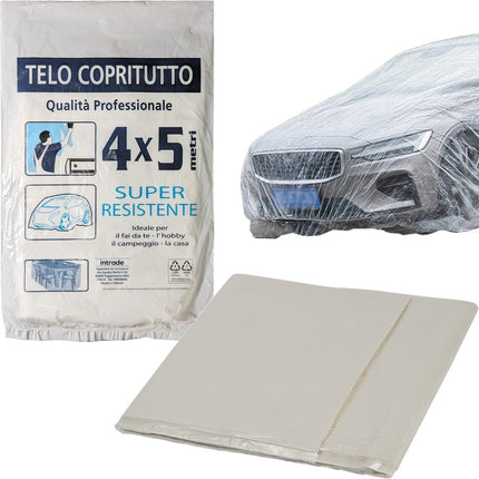 Telo Copritutto Copri Auto Coperta Automobile Tinteggiare Plastica Trasparente