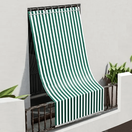 Tenda Da Sole Per Veranda Balcone Terrazzo A Righe Con Anelli E Ganci 150×290 Cm