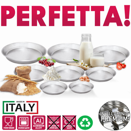 Pentalux Tortiera Conica Bassa Alluminio Misure 18-32Cm Per Pastiera