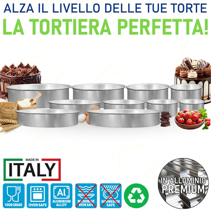 Liotti Tortiera Dritta Alluminio Torta Americana Cheesecake Dolci Oggettistica Liotti