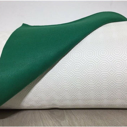 Mollettone Tovaglia Bianco/Verde Retro Antiscivolo H140 Cm