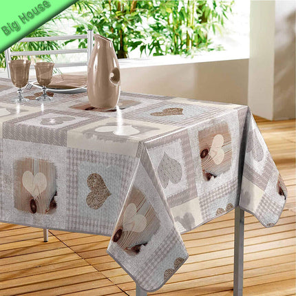 Gemitek Tovaglia Plastificata Rettangolare Felpata Pvc Decoro Assortito Impermeabile