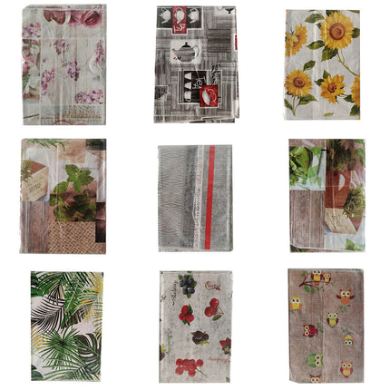Gemitek Tovaglia Plastificata Rettangolare Felpata Pvc Decoro Assortito Impermeabile