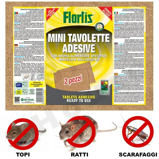 Flortis Trappole Per Topi Ratti E Scarafaggi Colla Topicida Insetticida Senza Veleno