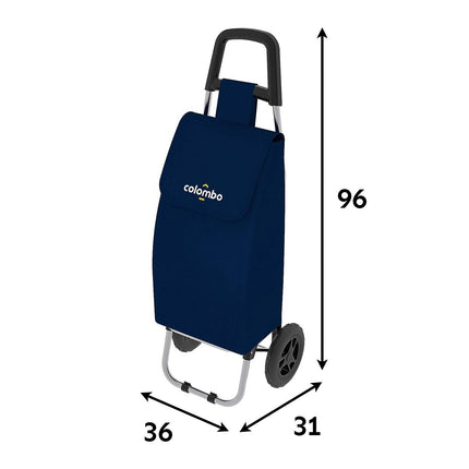 Colombo Trolley Portaspesa Grande 40L Zainetto Shopping Compere Borsa Spesa Con Ruote