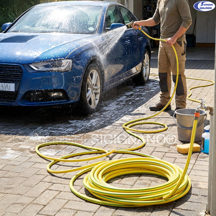 Tubo Irrigazione Giardino Professionale 5/8" (15mm) PVC 3 Strati Antialga – Made in Italy – 15m / 25m Casalinghi Sicignano