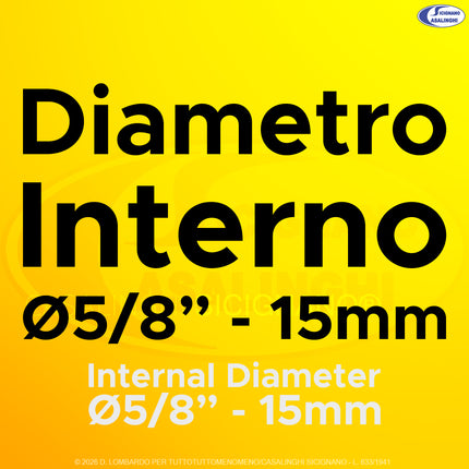 Tubo Irrigazione Giardino Professionale 5/8" (15mm) PVC 3 Strati Antialga – Made in Italy – 15m / 25m Casalinghi Sicignano