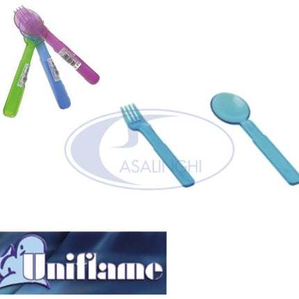 Set Pic Nic con Bicchiere Basso, Piatto Fondo, Piatto Piano e Posate Coordinati Design Uniflame