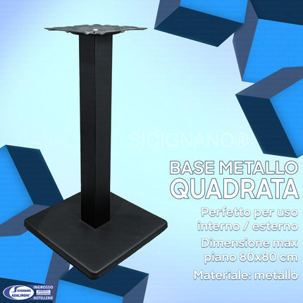 BASE ISCHIA 400 NERO TUBO QUADRO Urbostyle