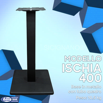 BASE ISCHIA 400 NERO TUBO QUADRO Urbostyle
