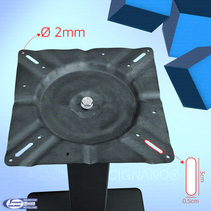 BASE ISCHIA 400 NERO TUBO QUADRO Urbostyle