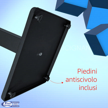BASE ISCHIA 400 NERO TUBO QUADRO Urbostyle