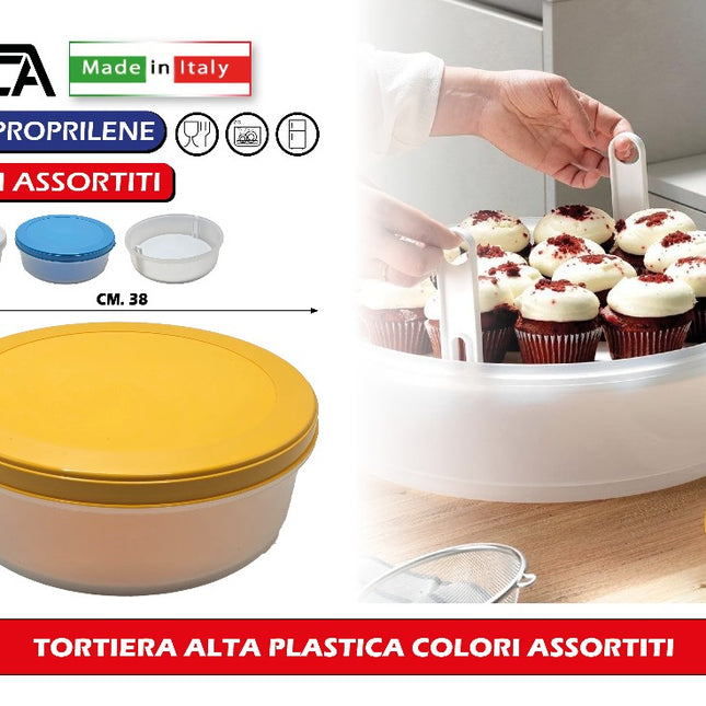 Tortiera Alta Plastica Colori Assortiti Veca