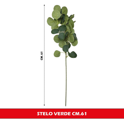 Stelo Verde Artificiale 61 cm in Tessuto, Ferro e Plastica | Ramo Decorativo Finto per Vaso e Composizioni Floreali Tutto Tutto Meno Meno®