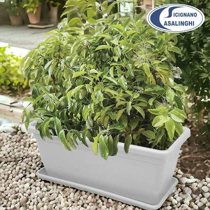 Fioriera Rettangolare Anthea Veca 80/100 cm – Anti‑UV, Made in Italy, Struttura Rinforzata, Sottofioriera e Ruote Optional Veca