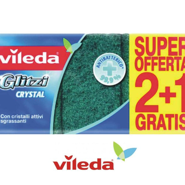Spugna Glitzi Fibra Verde Set 2+1
