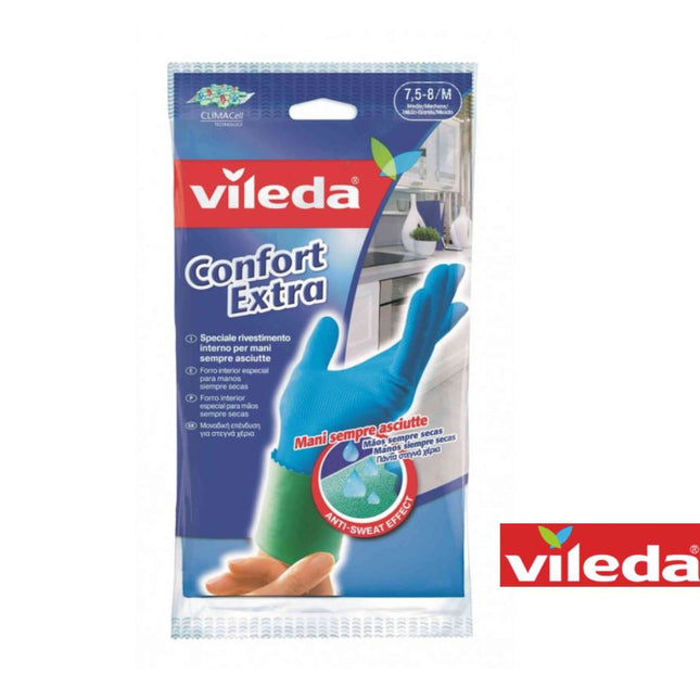 Vileda Guanti Confort Extra - Guanti Di Alta Qualità Per Comfort E Protezione Ottimali Vileda