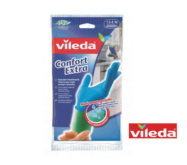 Vileda Guanti Confort Extra - Guanti Di Alta Qualità Per Comfort E Protezione Ottimali Vileda
