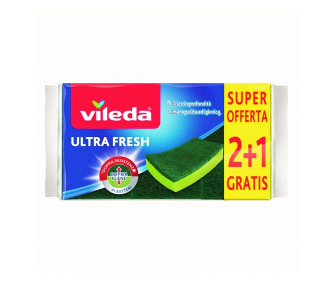 Spugna Abrasivo Ultra Fresh 2+1 Vileda