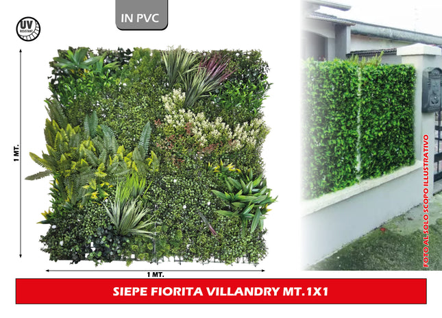 Arella Siepe Artificiale 1x1 m - Villandry Effetto Naturale