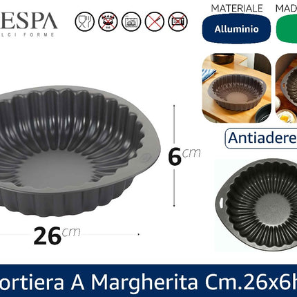 Tortiera A Margherita Cm.26X6H Vespa