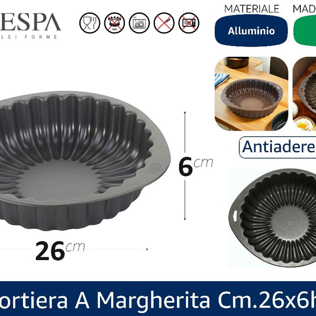 Tortiera A Margherita Cm.26X6H Vespa