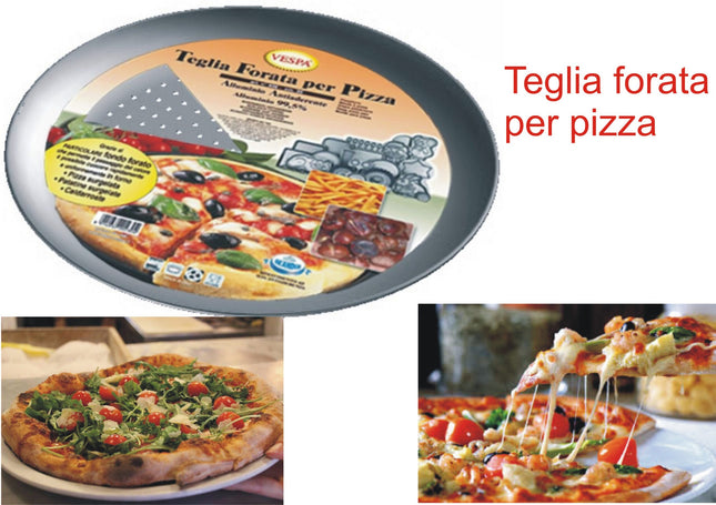 Teglia Forata X Pizza Cm. 34,5X2 Vespa