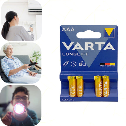Longlife Alk. Ministilo Aaa Lr03 Conf. 4 Pz. Varta
