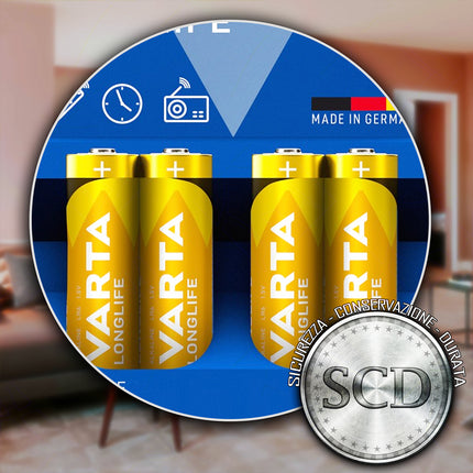 Longlife Alk. Stilo Aa Lr06 Conf. 4 Pz. Varta