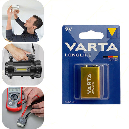 Longlife Alk. 9V Pp3 6Lr61 Cf.1 Pz. Varta