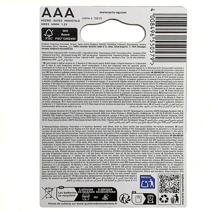 Batt. Ricar. Ministilo Aaa Hr03 800Mah Cf.2 Pz.