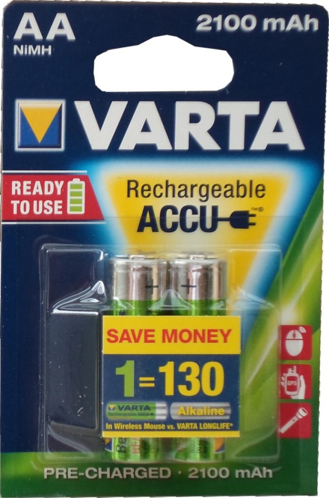 Batt. Ricar. Stilo Aa Hr06 2100 Mah Cf.2 Pz. Varta