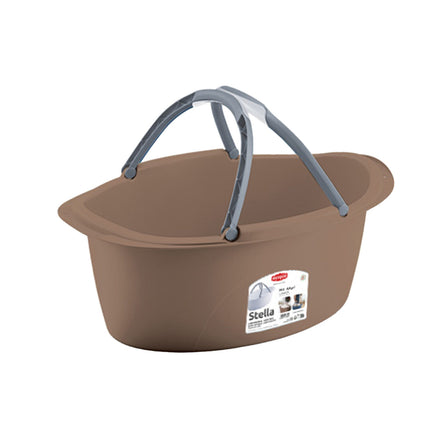 Bacinella Plastica Grande per Panni Bucato Biancheria Rotonda Ovale con Manici