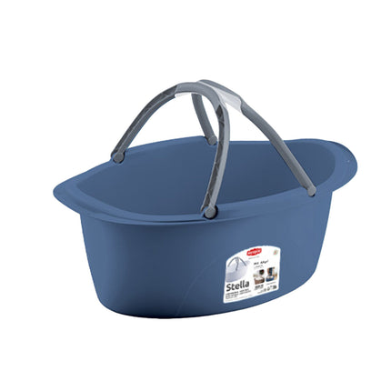 Bacinella Plastica Grande per Panni Bucato Biancheria Rotonda Ovale con Manici