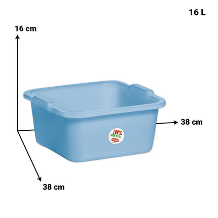 Bacinella Quadrata Grande In Polietilene Multiuso Per Bucato Panni Sporchi 16 L