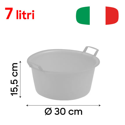 Stefanplast Bacinella Rotonda Polietilene Neutro-Azzurro Ø30-55cm Ø 30 x 15,5 h cm Stefanplast
