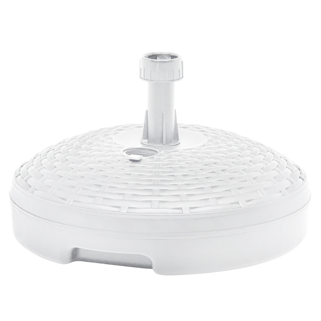 Base Per Ombrellone Mare Giardino Plastica Da Riempire 17 Lt. Grande Ø 45×10 Cm Bianco Nuova Plastica Adriatica